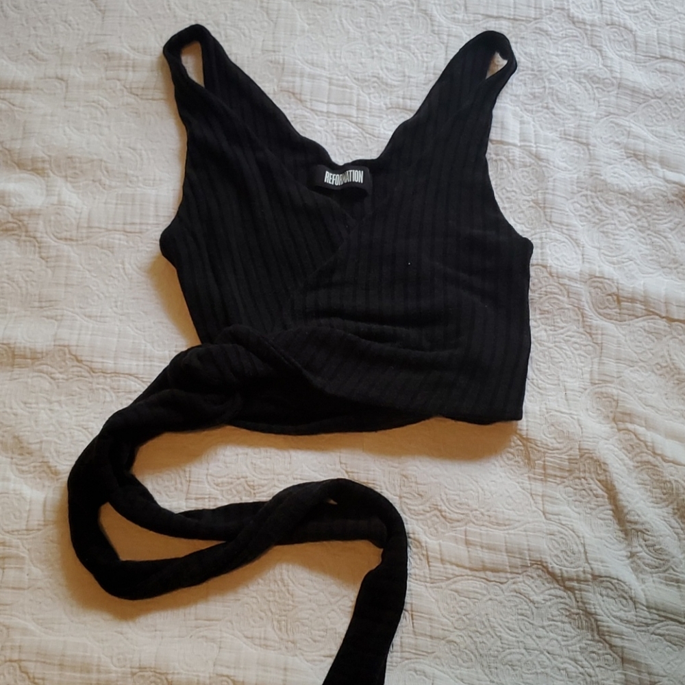 Reformation tie crop top